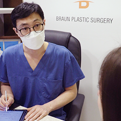 Designing the shape and angle of the nose to fit the patient’s facial proportions during rhinoplasty planning